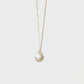 10K Moissanite Moon Necklace (Yellow Gold) - Product Video