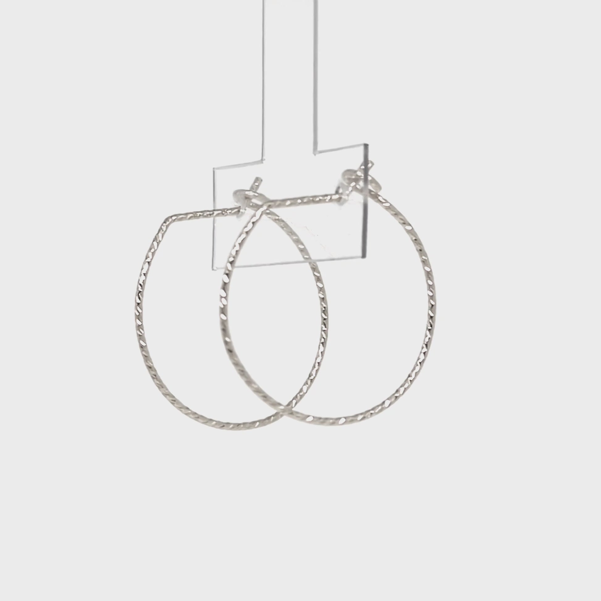 [Palette] Gold Filled Small Hoop Base Earring (Platinum Coated) - Product Video