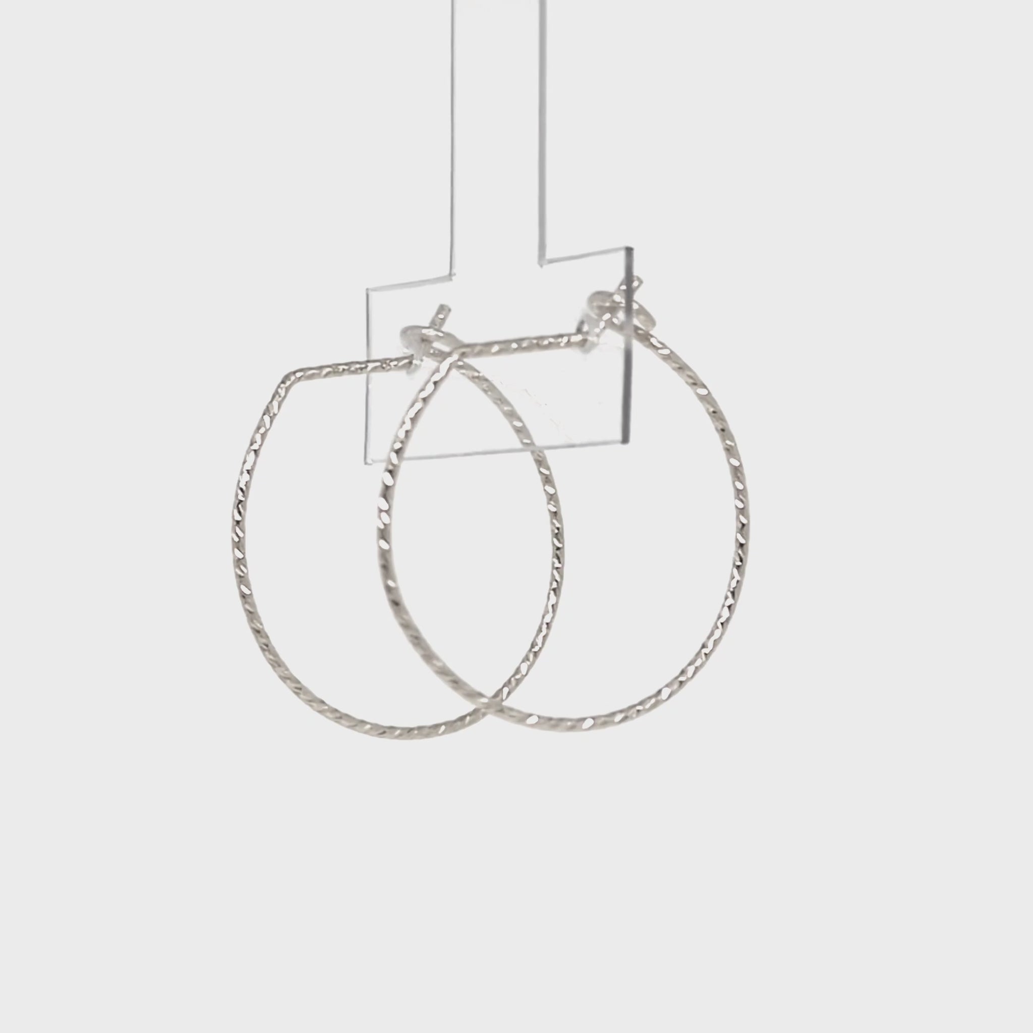 [Palette] Gold Filled Small Hoop Base Earring (Platinum Coated) - Product Video