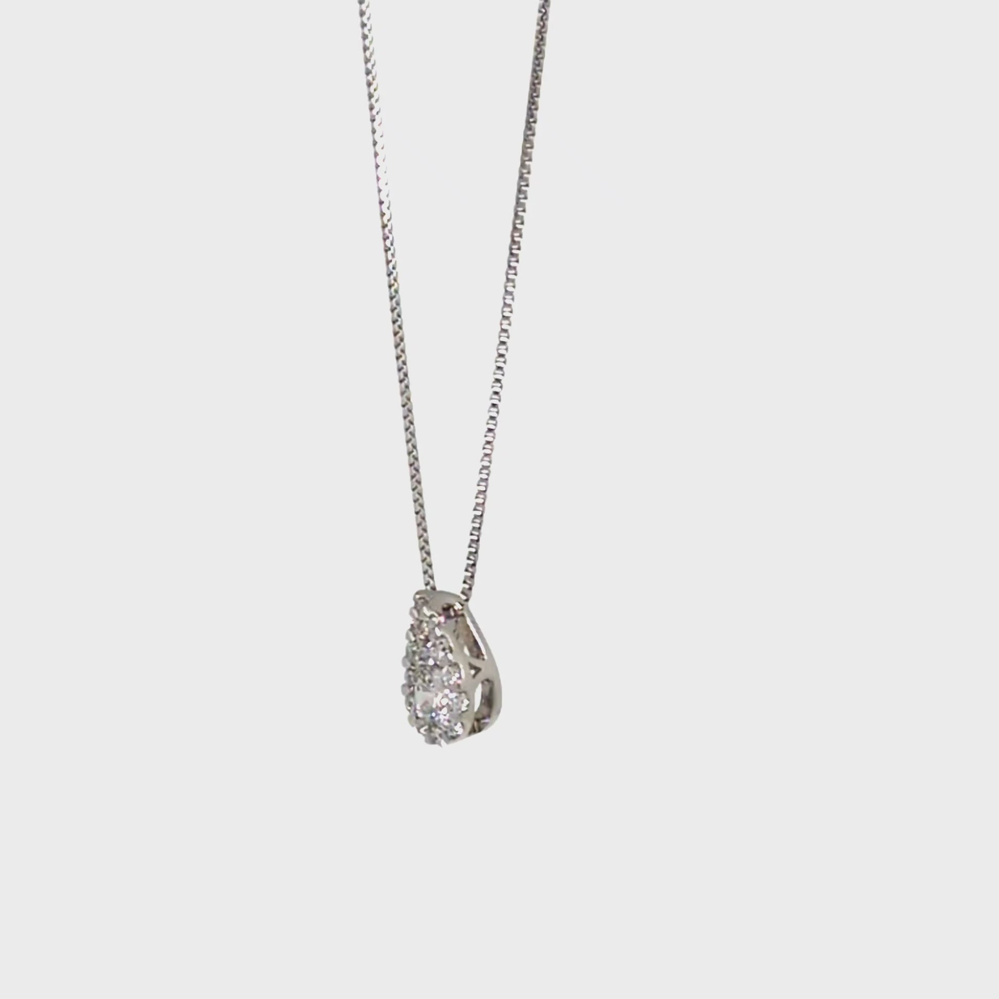 Platinum Diamond Necklace [Moondrop] - Product Video