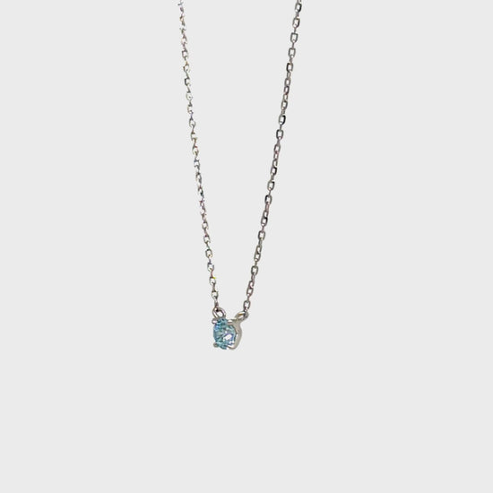 [Limited Edition] Platinum Ice Blue Diamond Solitaire Necklace - Product Video