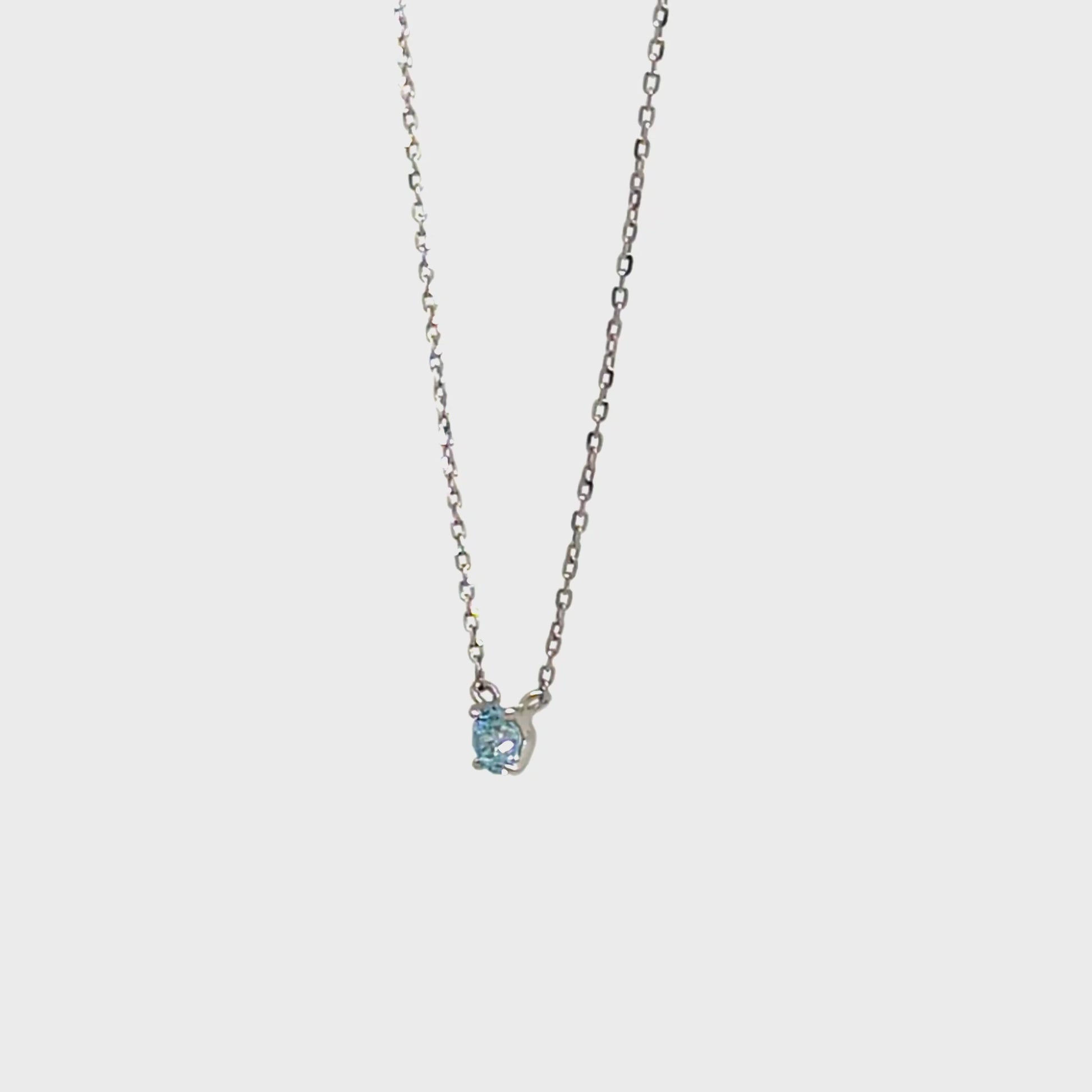 [Limited Edition] Platinum Ice Blue Diamond Solitaire Necklace - Product Video