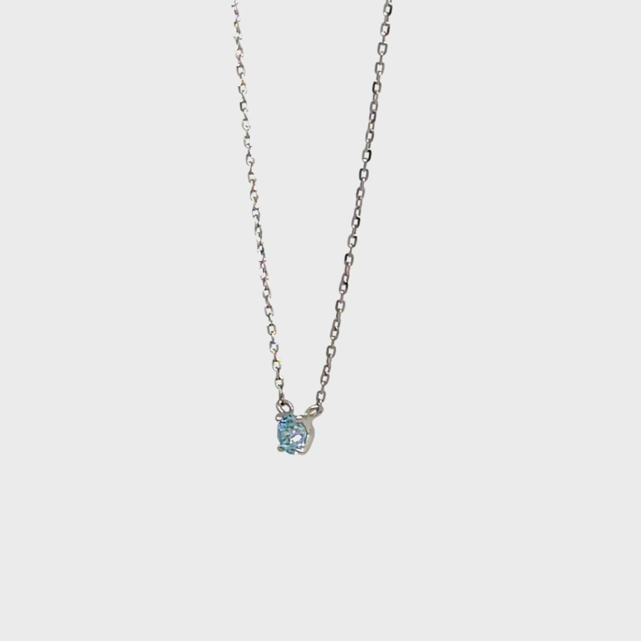 [Limited Edition] Platinum Ice Blue Diamond Solitaire Necklace - Product Video