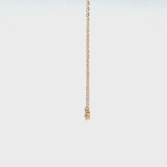 10K Diamond Mini Flower Necklace (Yellow Gold) - Product Video