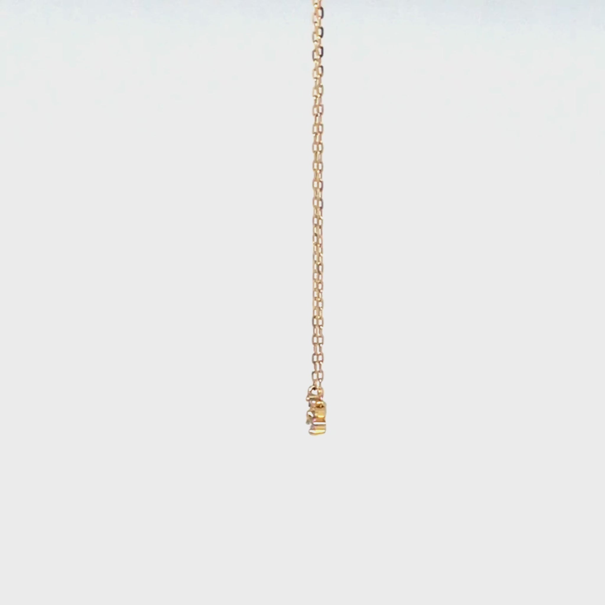 10K Diamond Mini Flower Necklace (Yellow Gold) - Product Video
