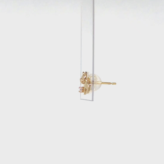 [Solo Earring] 18K/10K French Bulldog Single Earring (Yellow Gold) - Product Video