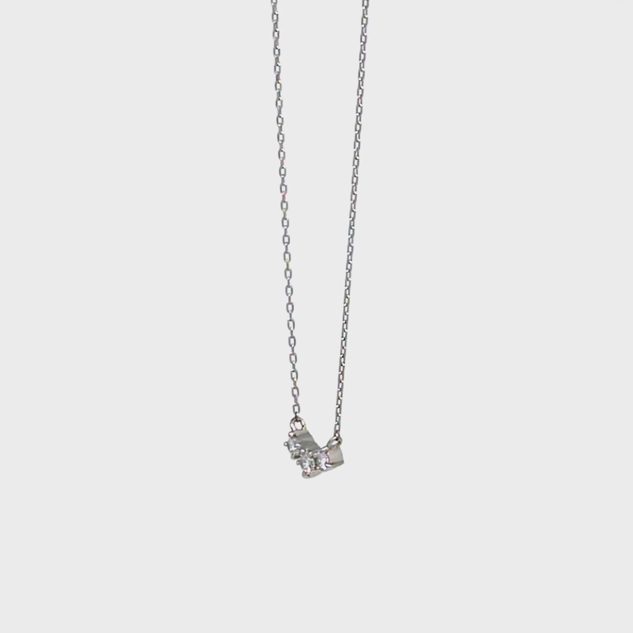 Platinum Trilogy Diamond Necklace - Product Video