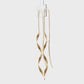 18K/10K Twisted Ribbon Long Threader Earrings (Yellow Gold)