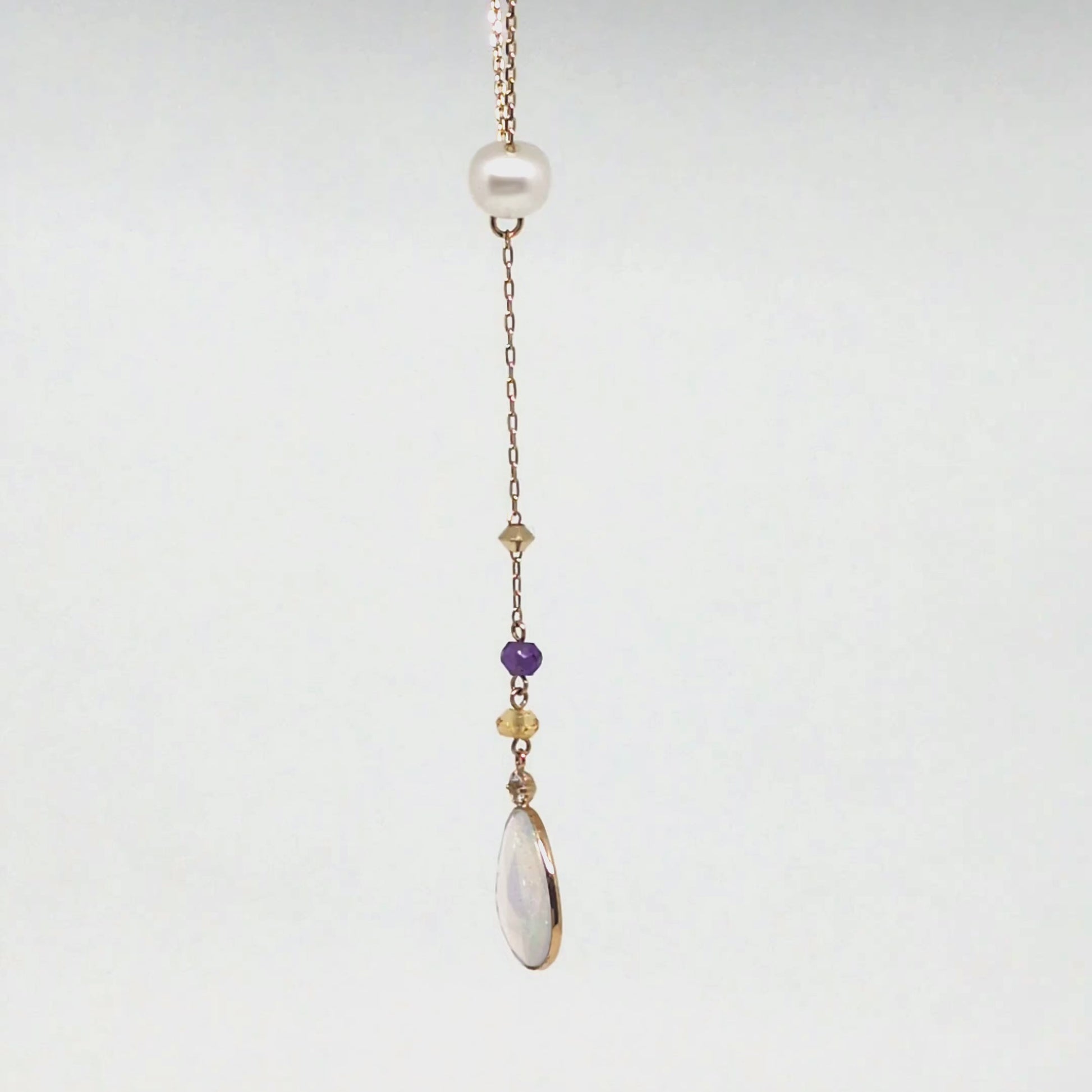 10K Opal 8Way Necklace (Yellow Gold) - Product Video