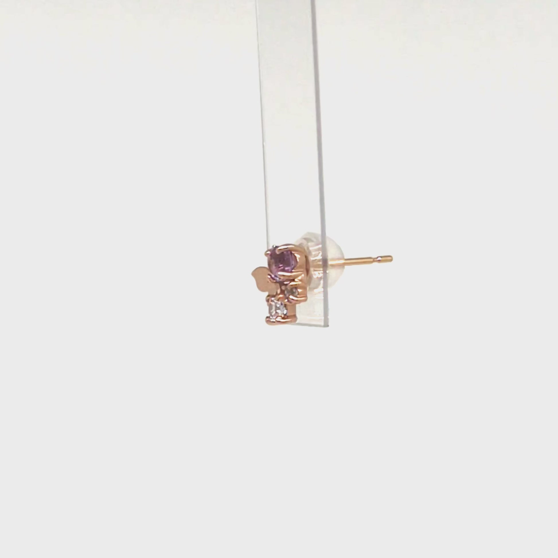 [Solo Earring] 18K/10K Butterfly Single Earring (Rose Gold) - Product Video