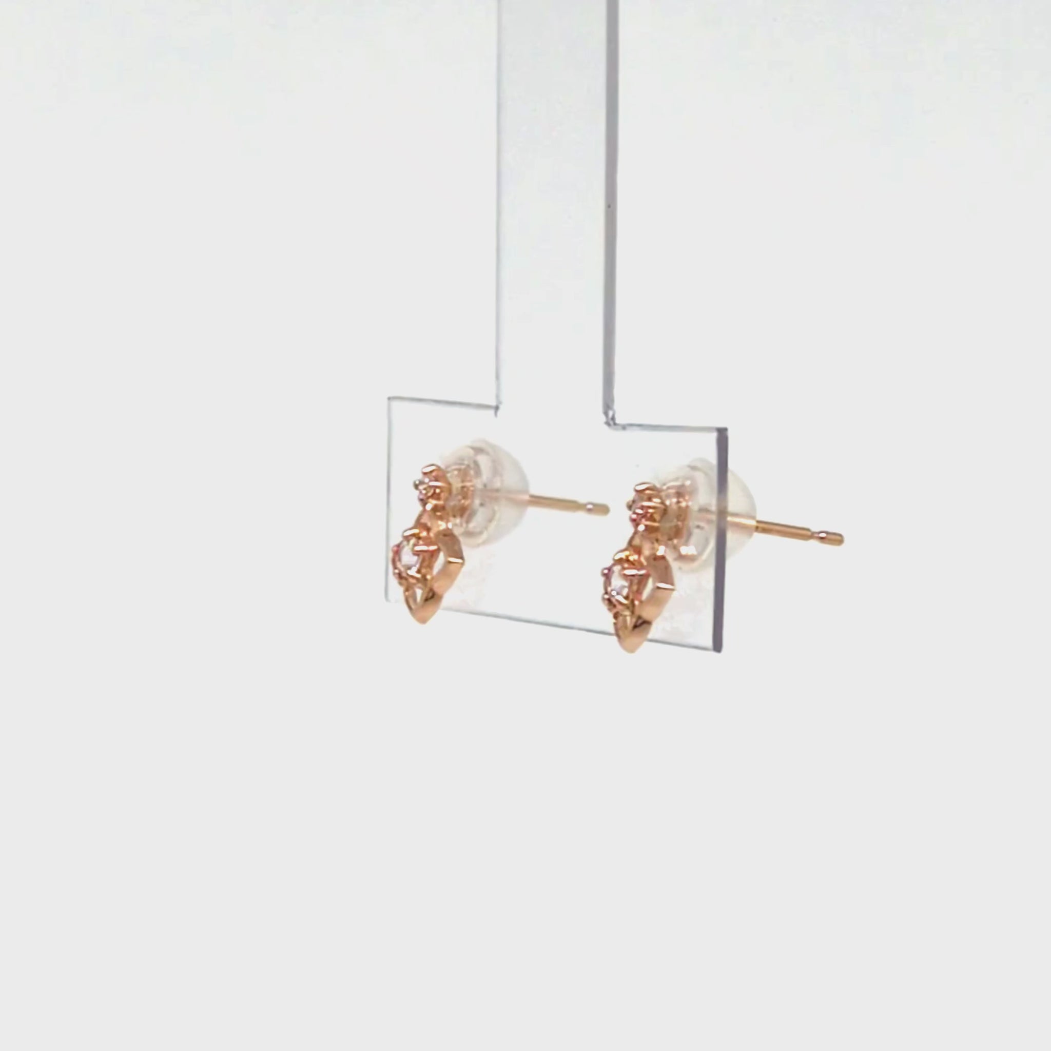 18K/10K Diamond Earrings [Myrtle] (Rose Gold) - Product Video