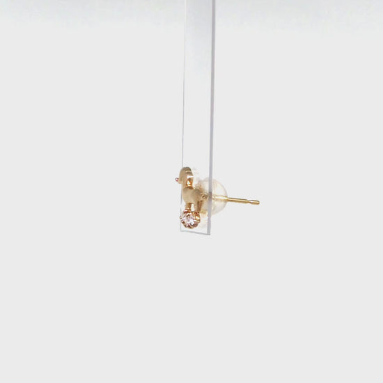 [Solo Earring] 18K/10K Dachshund Single Earring (Yellow Gold) - Product Video