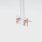 18K/10K Pink Tourmaline Bouquet Stud Earrings (Rose Gold) - Product Video