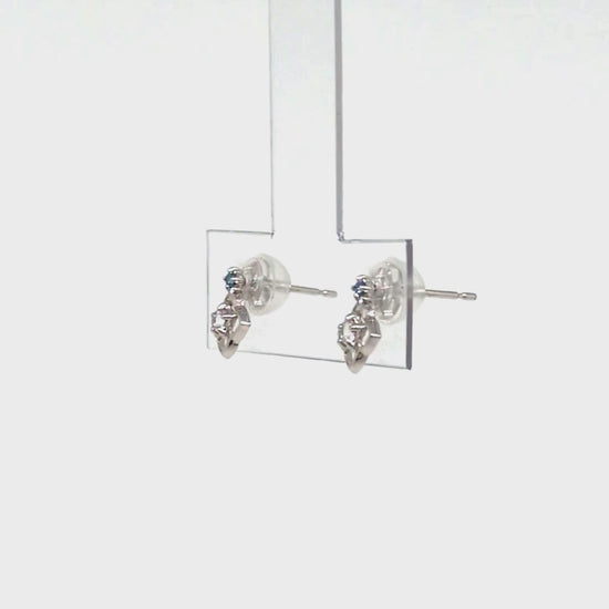 14K/10K Diamond Earrings [Myrtle] (White Gold) - Product Video