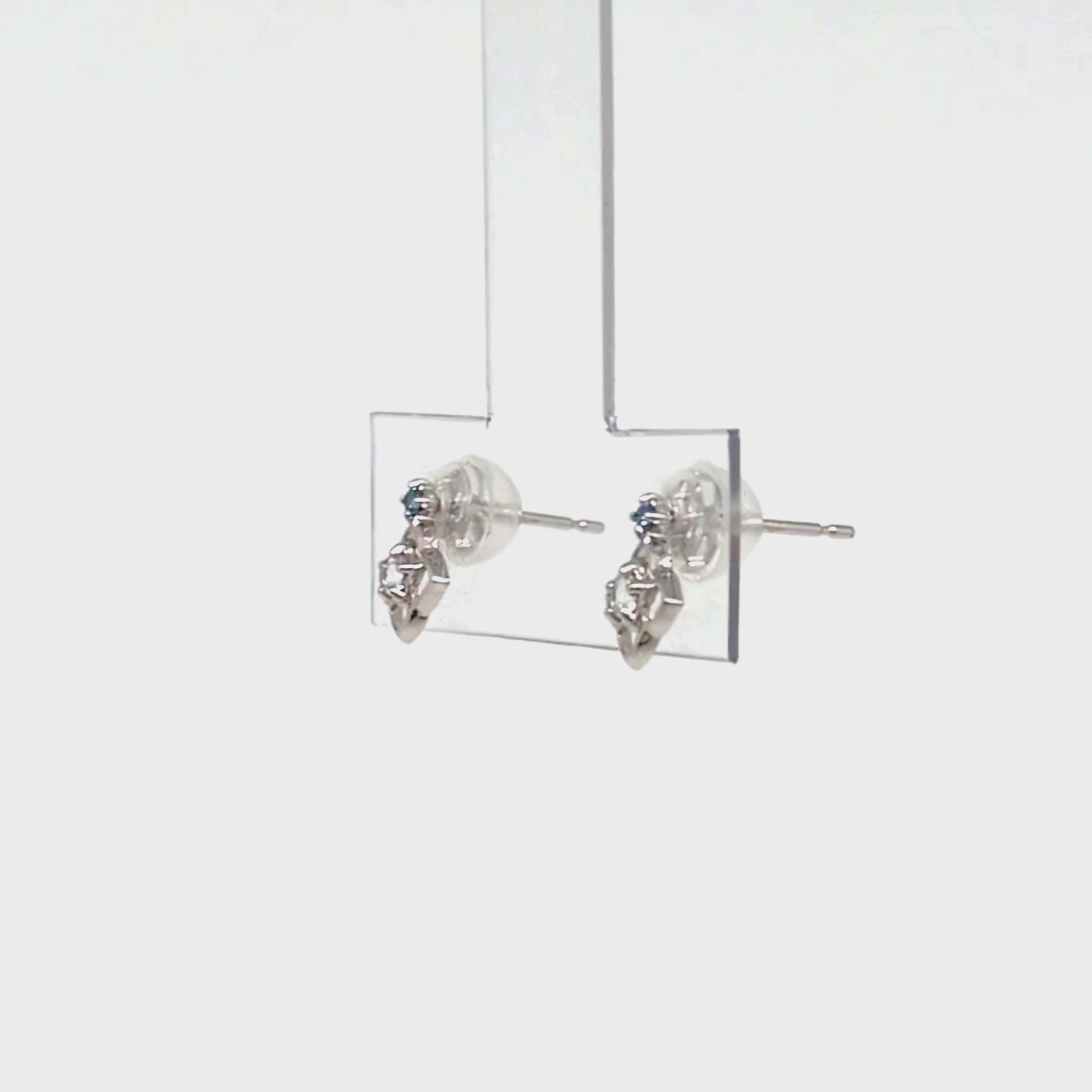 14K/10K Diamond Earrings [Myrtle] (White Gold) - Product Video
