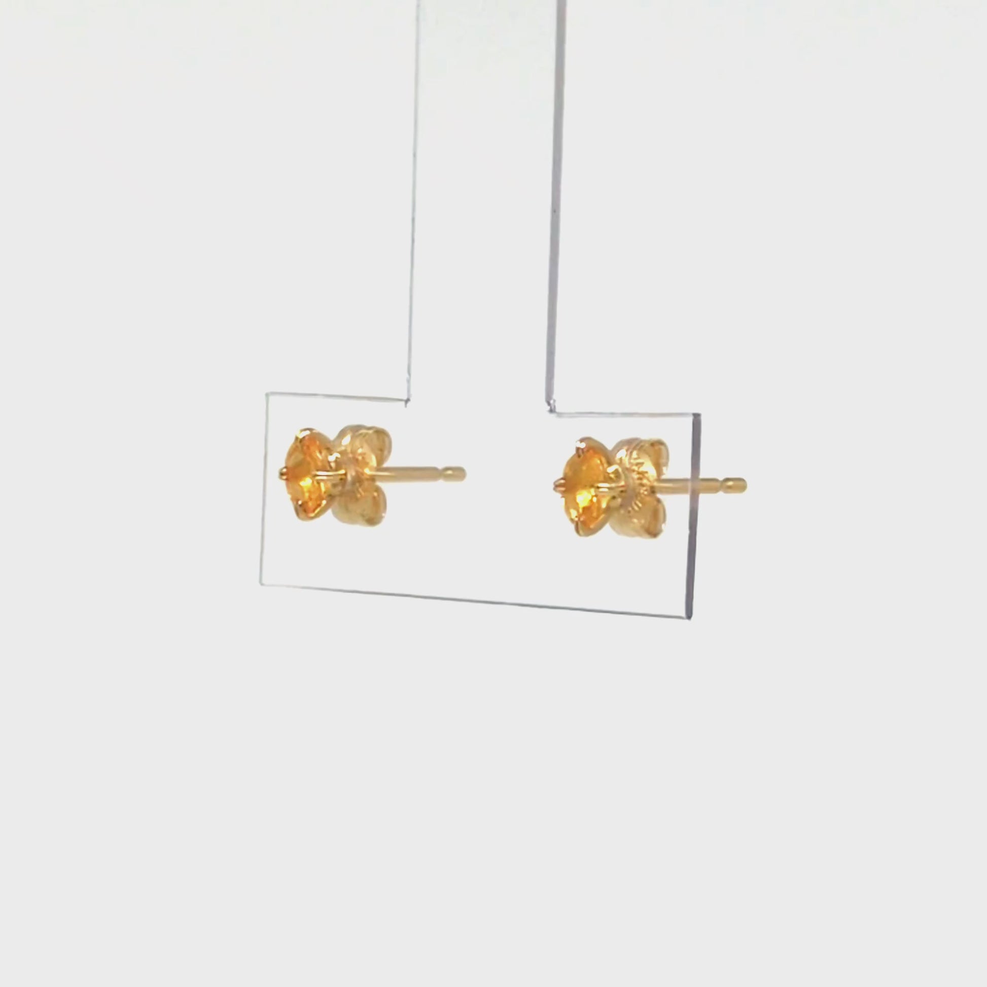 [Second Earrings] 18K Spessartite Garnet Earrings (Yellow Gold) - Product Video