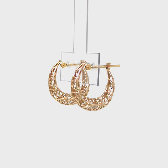[Pannier] 18K/10K Hoop Earrings (Yellow Gold) - Product Video