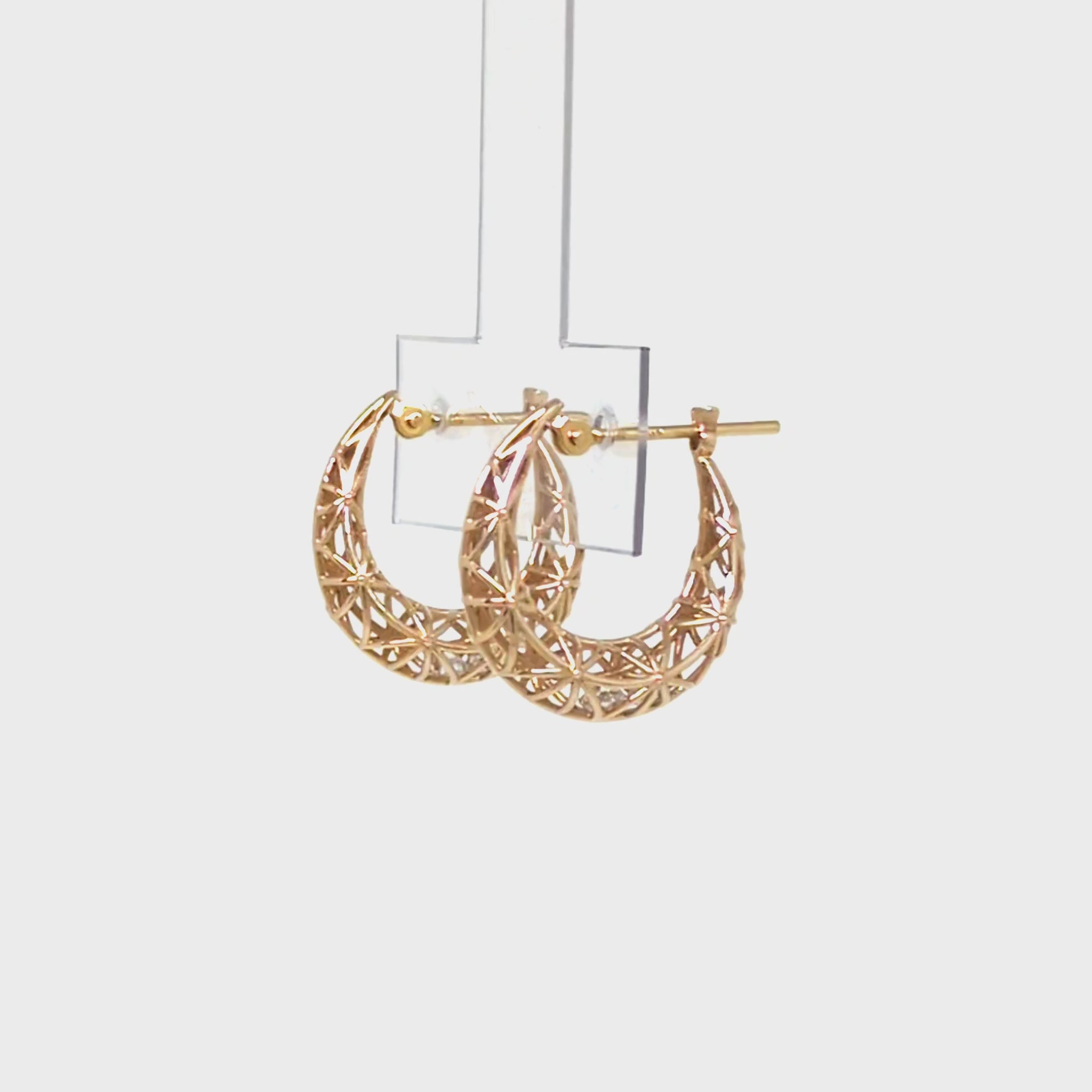 [Pannier] 18K/10K Hoop Earrings (Yellow Gold) - Product Video