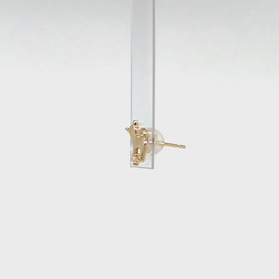 [Solo Earring] 18K/10K Shiba Inu Single Earring (Yellow Gold) - Product Video