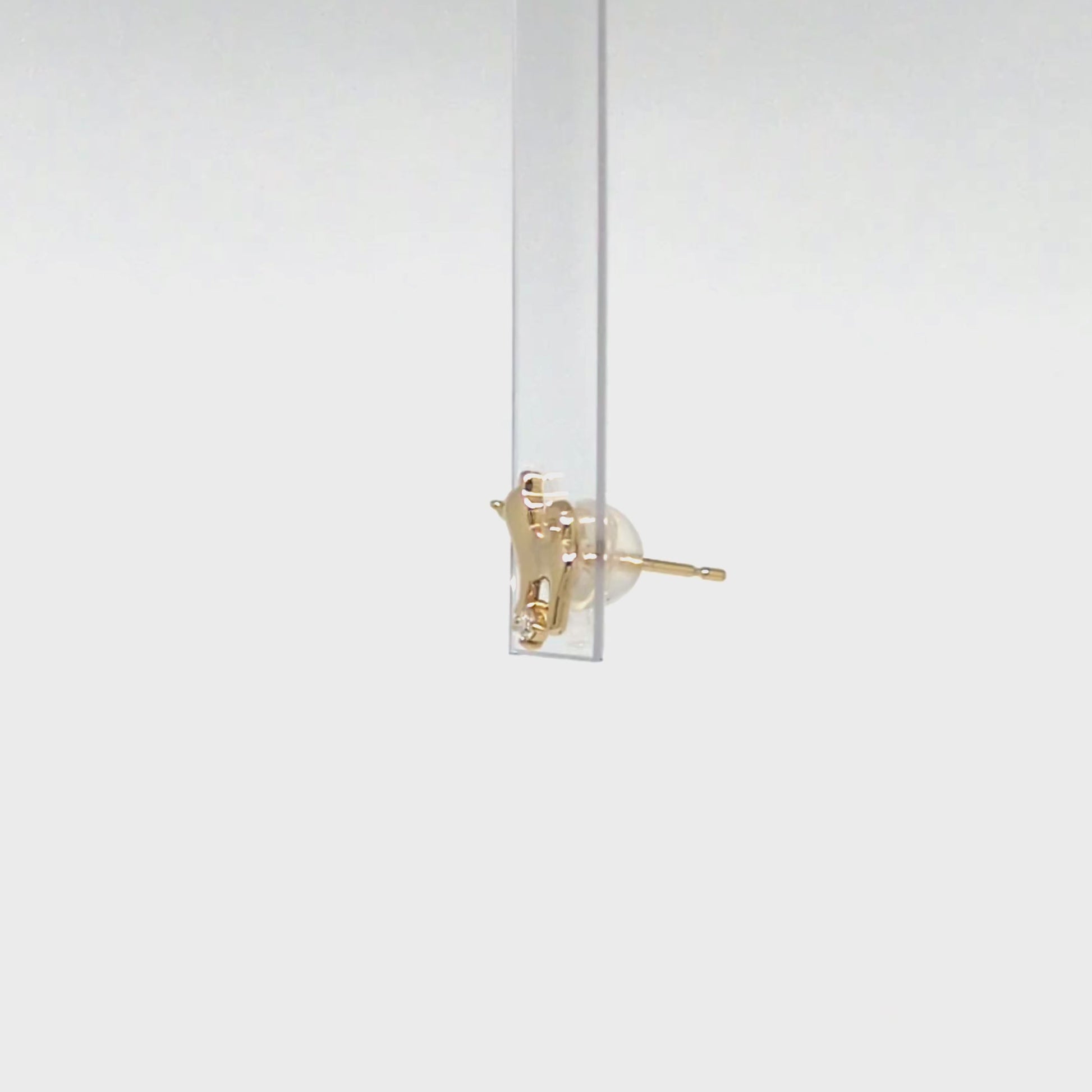 [Solo Earring] 18K/10K Shiba Inu Single Earring (Yellow Gold) - Product Video