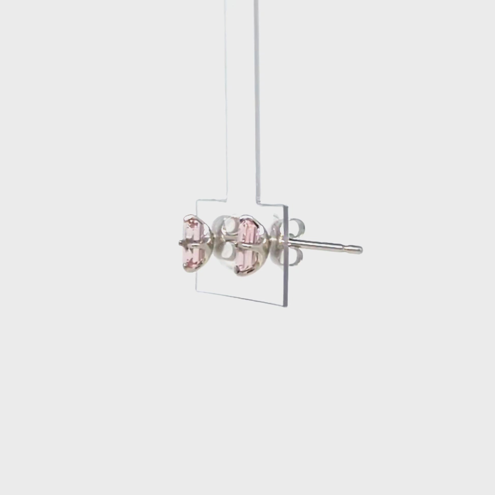 [Limited Quantity] [Second Earrings] Platinum Pink Tourmaline Earrings - Product Video