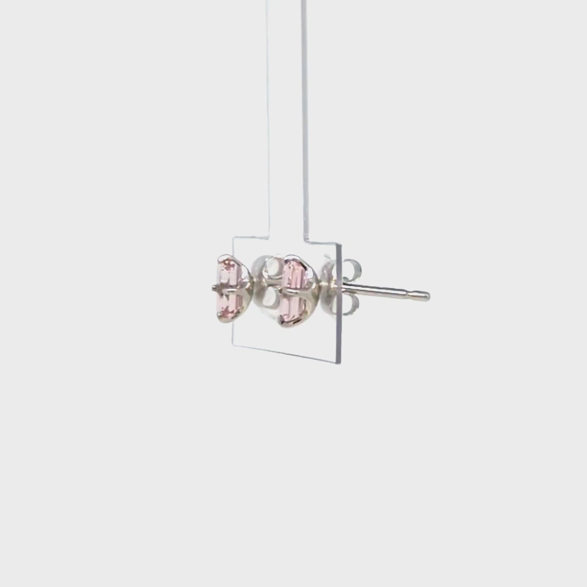 [Limited Quantity] [Second Earrings] Platinum Pink Tourmaline Earrings - Product Video