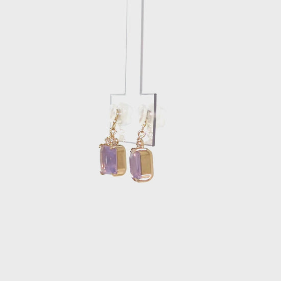[Palette] 10K Moonlight Amethyst Charms [Powder] (Yellow Gold) - Product Video