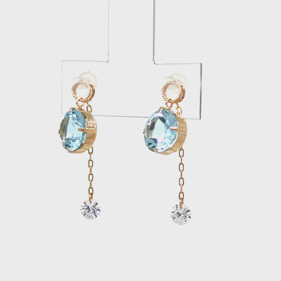 [Palette] 10K Blue Topaz Charm Set [Airy Tone] (Yellow Gold) - Product Video