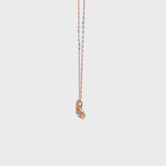 [WEB Exclusive] 10K Diamond Dew Drop Petit Necklace (Rose Gold) - Product Video