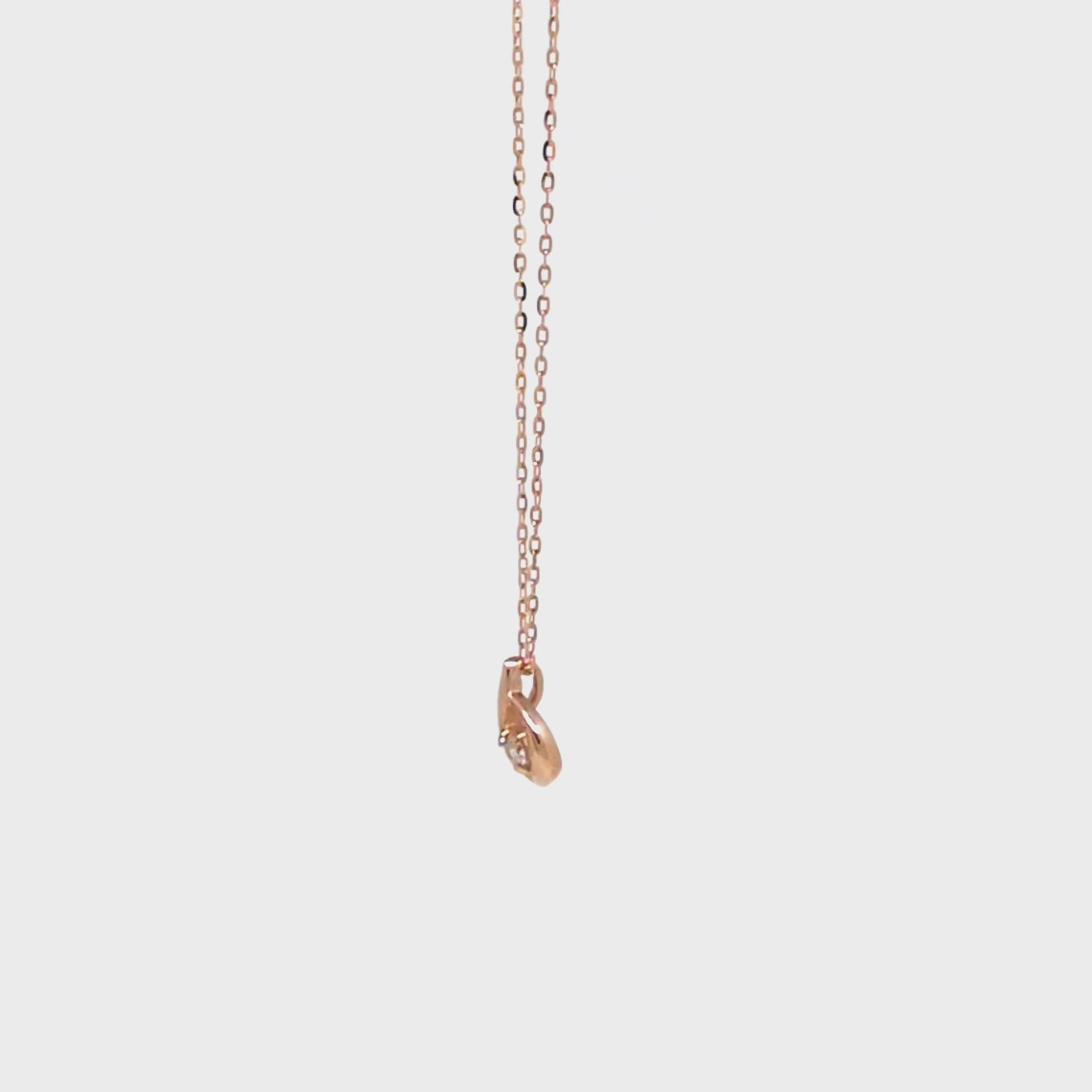 [WEB Exclusive] 10K Diamond Dew Drop Petit Necklace (Rose Gold) - Product Video