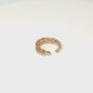 10K Moissanite Melee Line & Twist Dual Ear Cuff (Yellow Gold) - Product Video