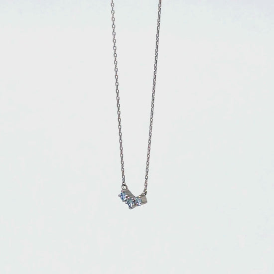 Platinum Trilogy Ice Blue Diamond Necklace - Product  Video