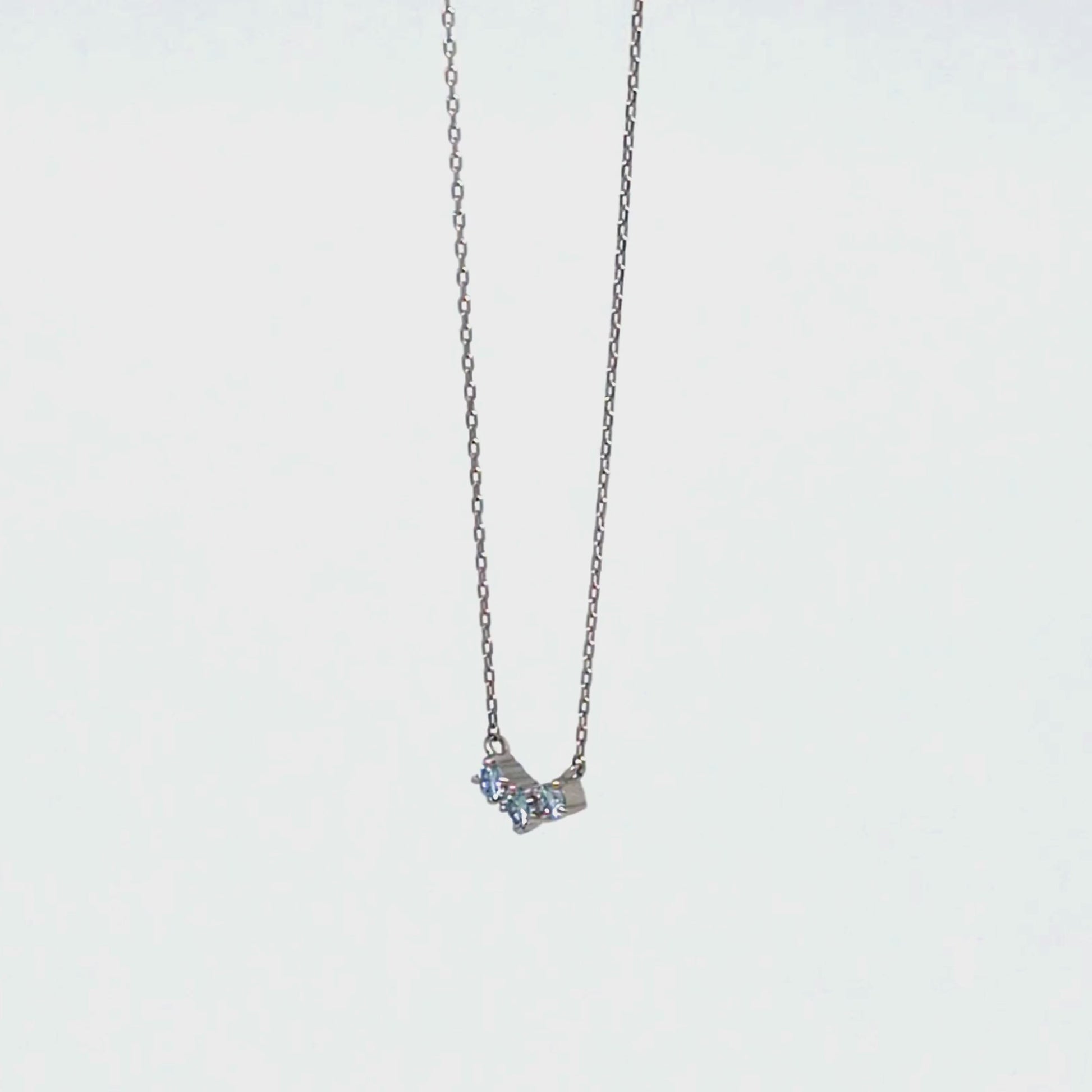 Platinum Trilogy Ice Blue Diamond Necklace - Product  Video
