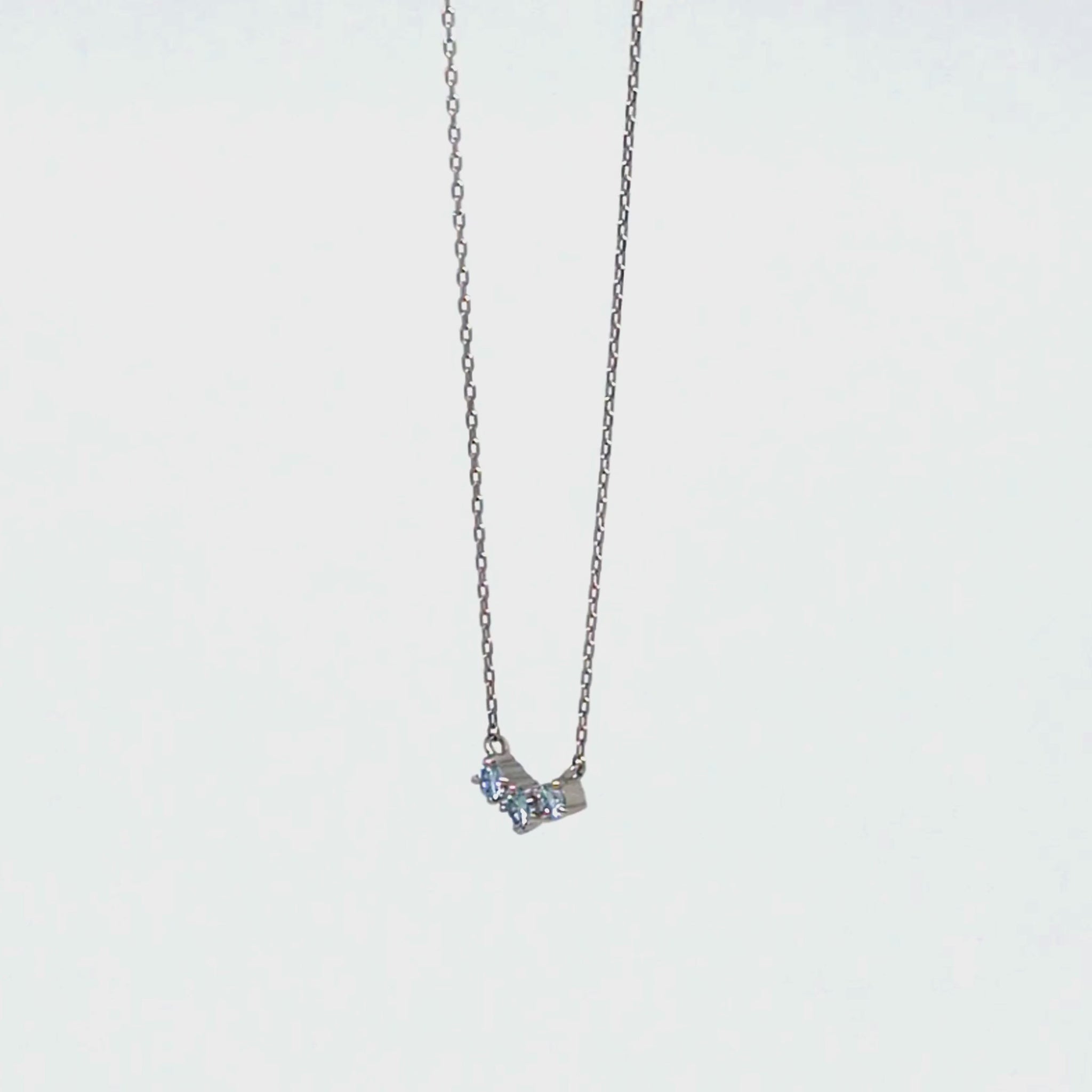 Platinum Trilogy Ice Blue Diamond Necklace - Product  Video