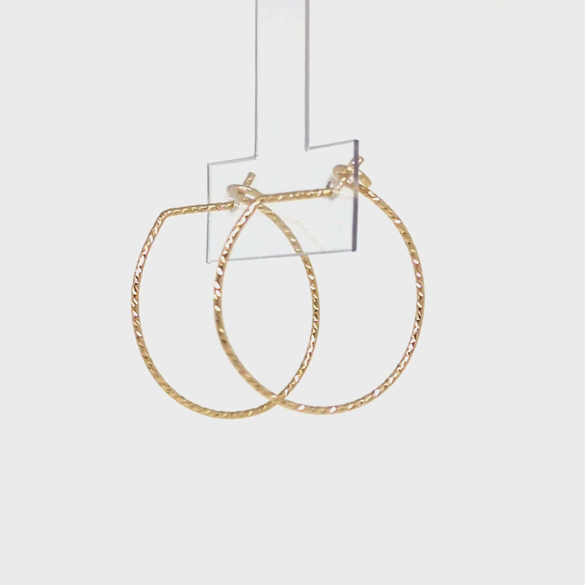 [Palette] Gold Filled Small Hoop Base Earrings - Product Video