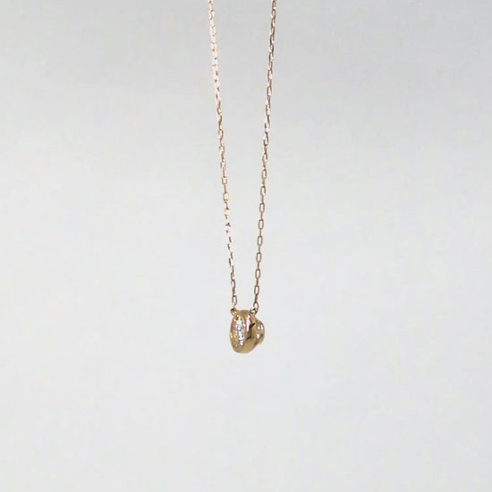 10K Moissanite Solitaire Necklace (Yellow Gold) - Product Video