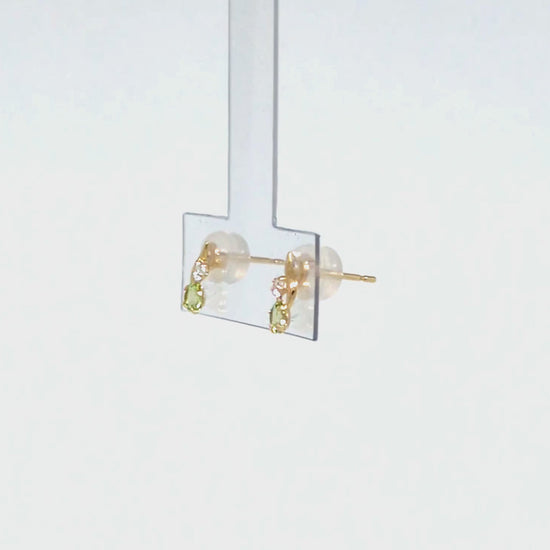 [WEB Exclusive] 10K Peridot Simple Earrings (Yellow Gold) - Product Video