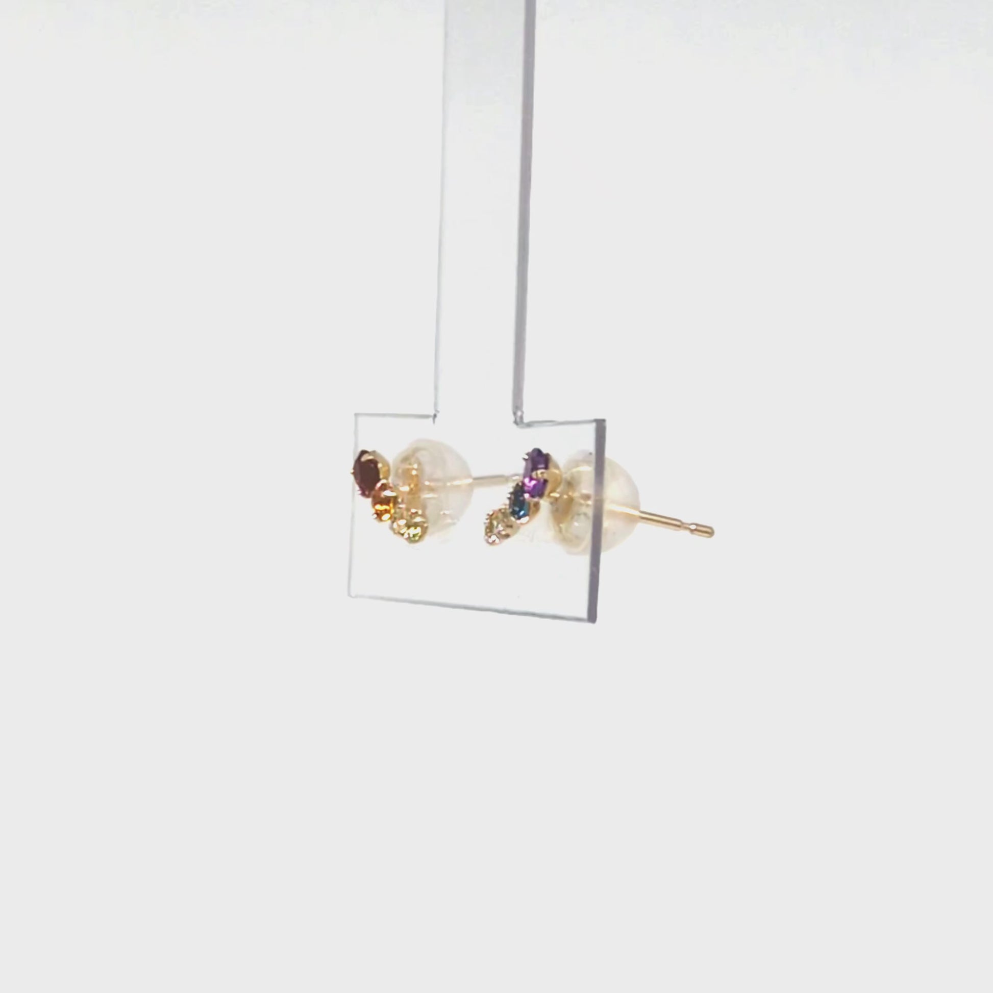 18K/10K Rainbow Earrings (Yellow Gold) - Product Video