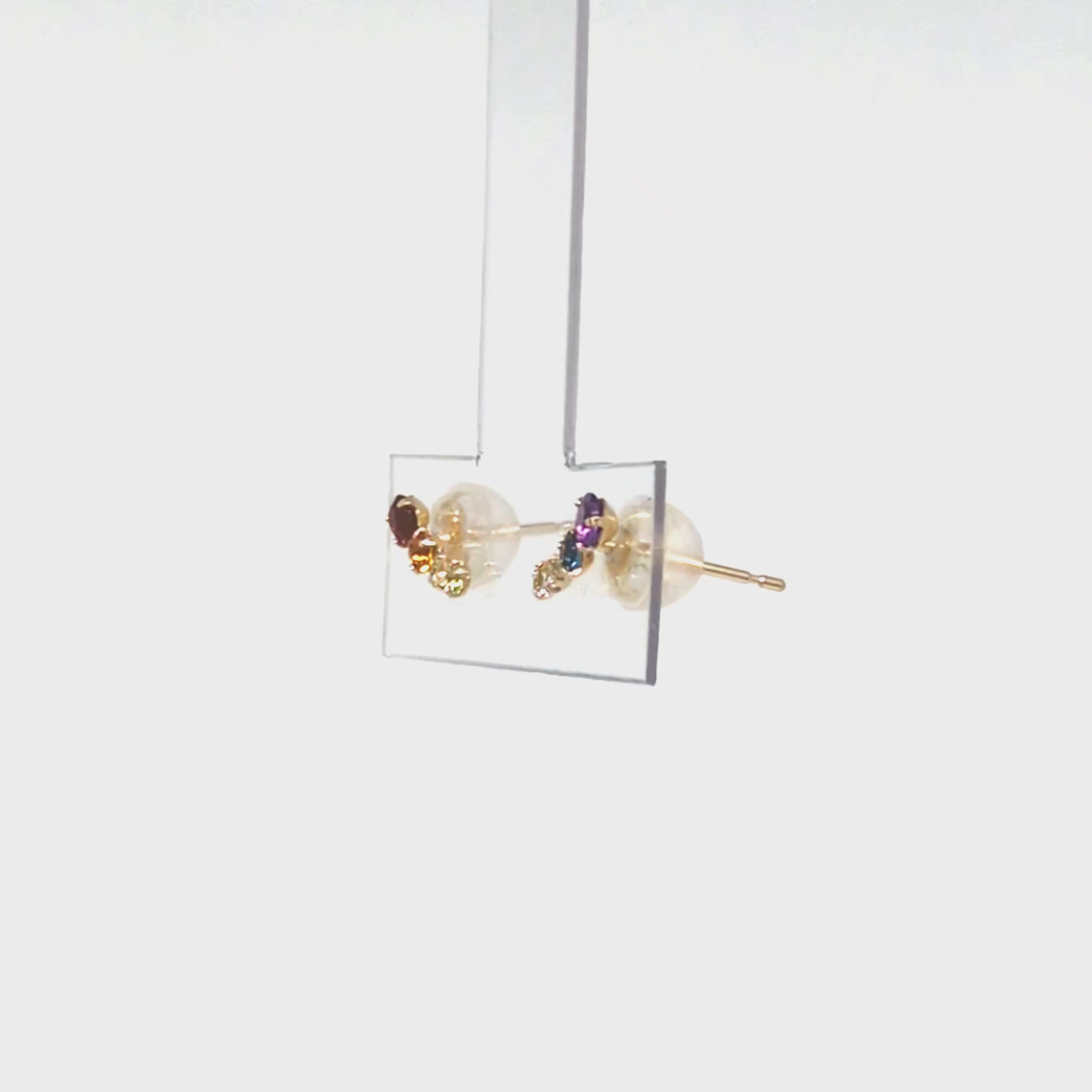 18K/10K Rainbow Earrings (Yellow Gold) - Product Video