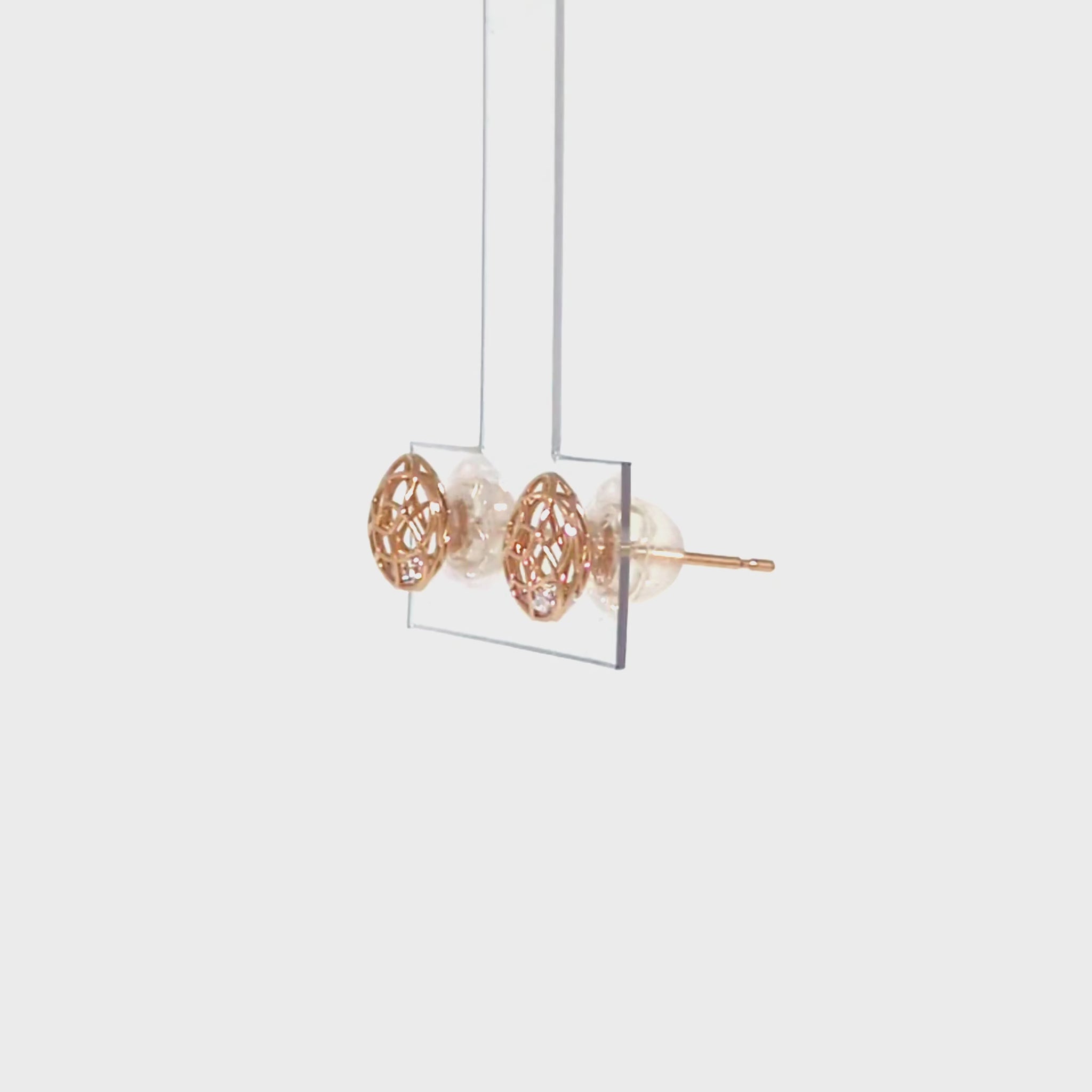 [Pannier] 10K Sakura Earrings [Limited Quantity] (Rose Gold) - Product Video