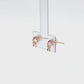 18K/10K Pink Tourmaline Bouquet Stud Earrings (Rose Gold) - Product Video