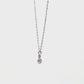 10K Diamond White Topaz Simple Necklace (White Gold) - Product Video