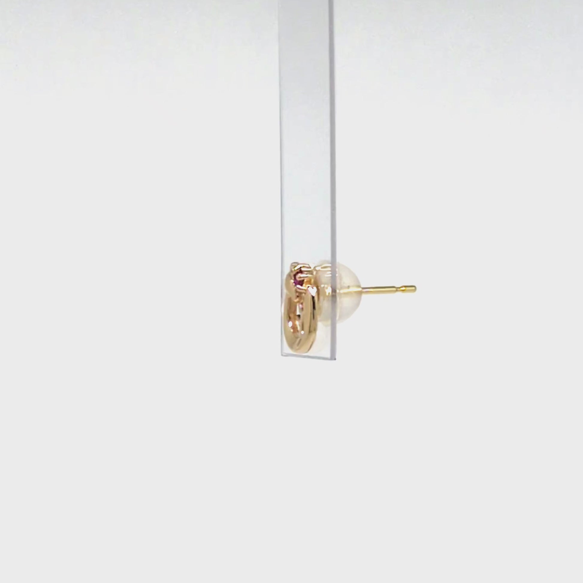 [Solo Earring] 18K/10K Sun & Horseshoe Single Earring (Yellow Gold) - Product Video