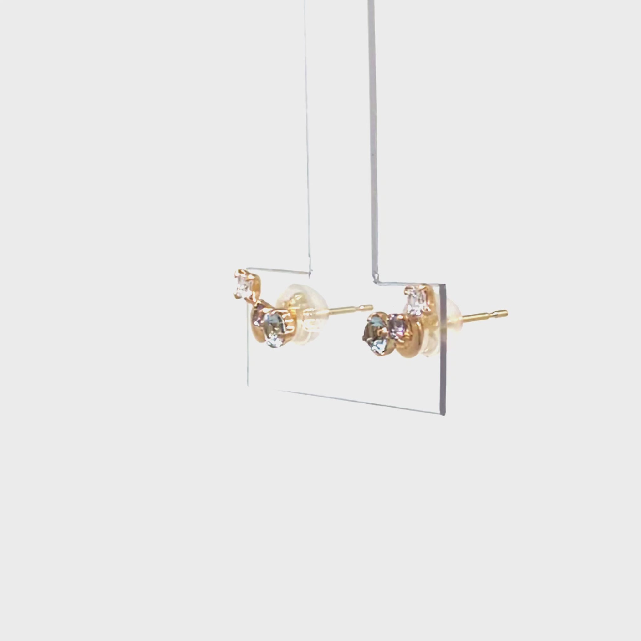 18K/10K Blue Topaz Earrings [Moonlight] (Yellow Gold) - Product Video