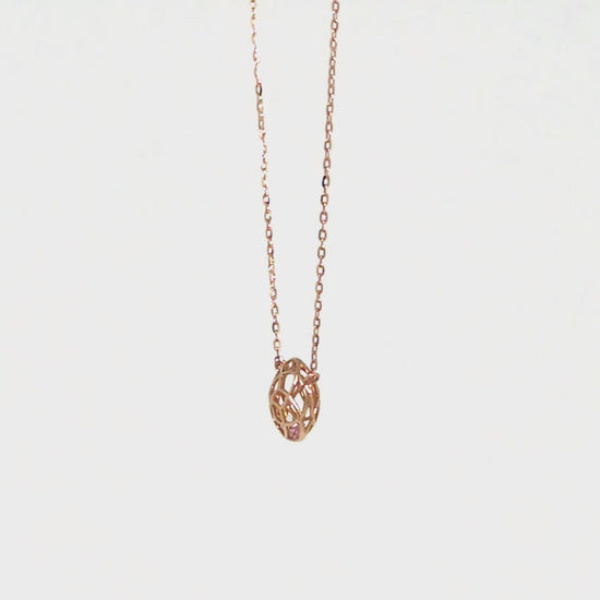 [Pannier] 10K Limited Edition Necklace [Cherry Blossoms] (Rose Gold) - Product Video