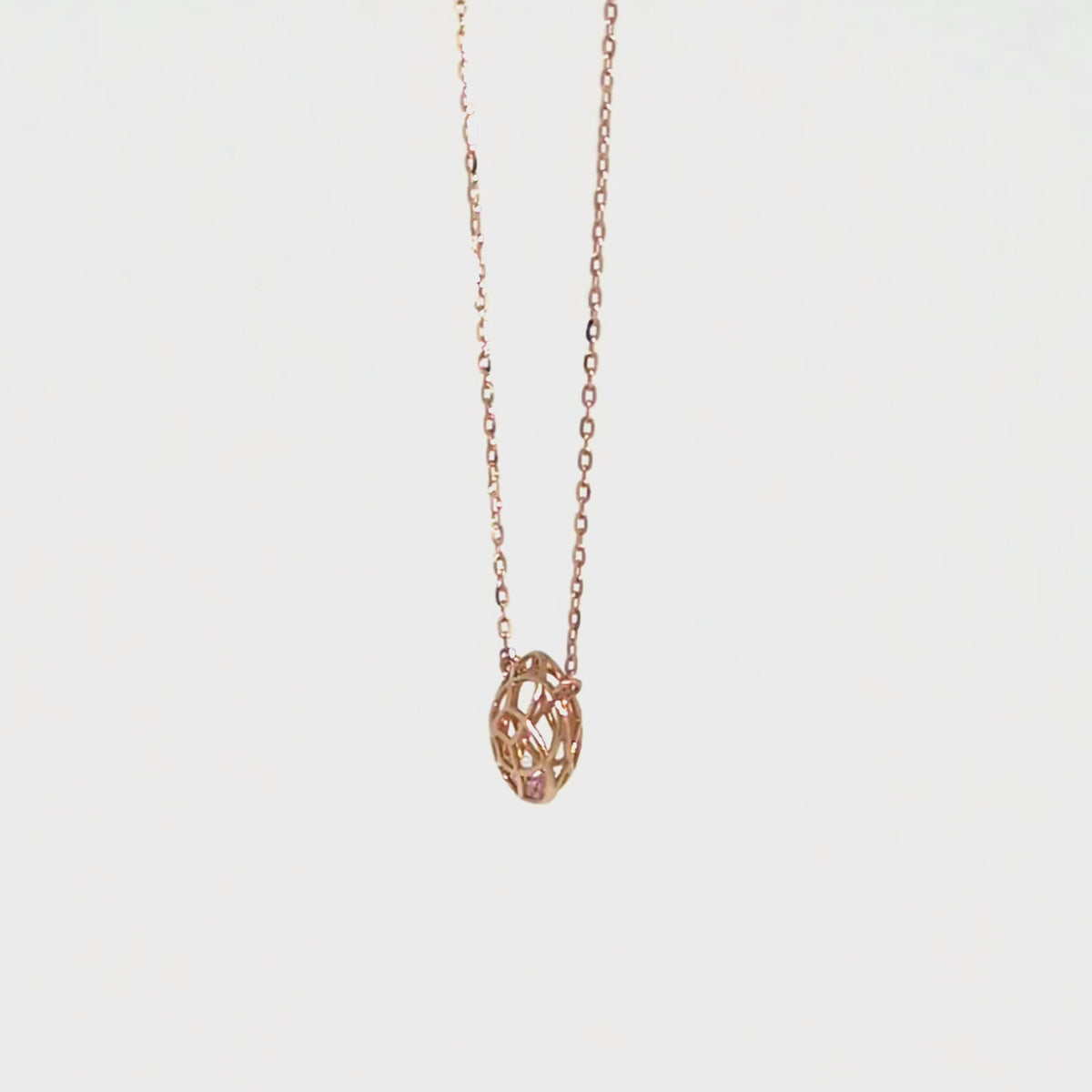 [Pannier] 10K Limited Edition Necklace [Cherry Blossoms] (Rose Gold) - Product Video