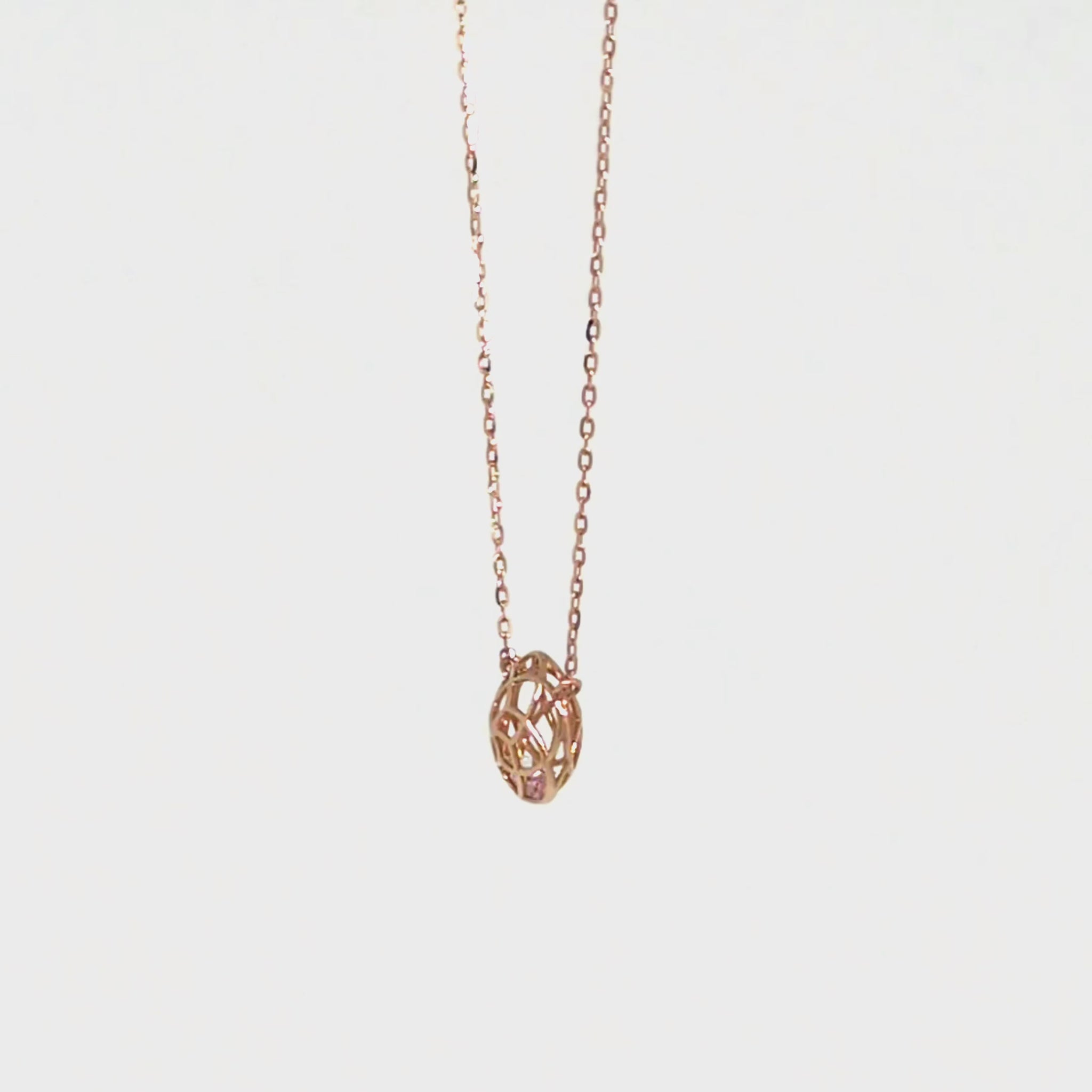 [Pannier] 10K Limited Edition Necklace [Cherry Blossoms] (Rose Gold) - Product Video