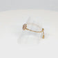 10K Moissanite Circle Flower Chain Ring (Yellow Gold) - Product Video