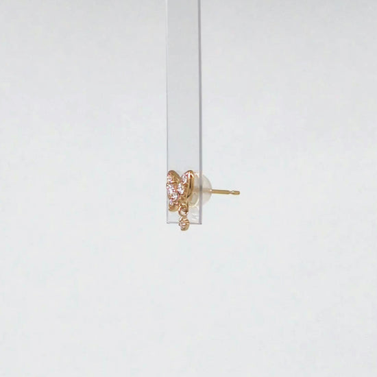 [Solo Earring] 18K/10K Moissanite Butterfly Single Earring (Yellow Gold) - Product Video