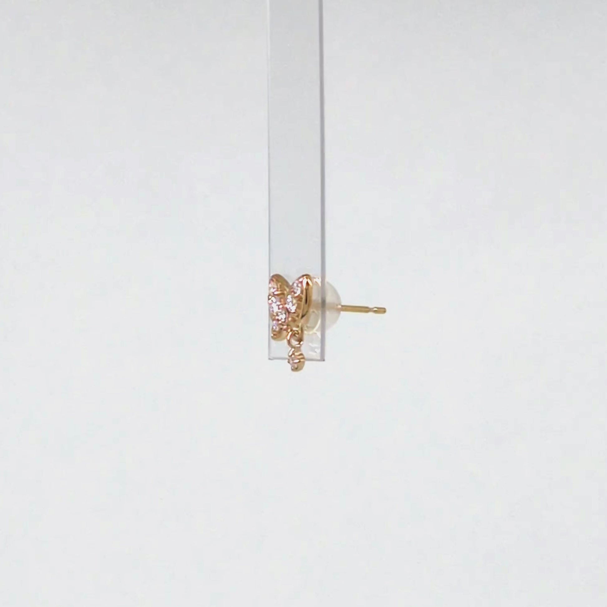 [Solo Earring] 18K/10K Moissanite Butterfly Single Earring (Yellow Gold) - Product Video